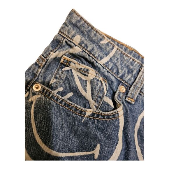 H&M x SMILEY High Waisted Baggy Jeans - Size 8 - Picture 5 of 11